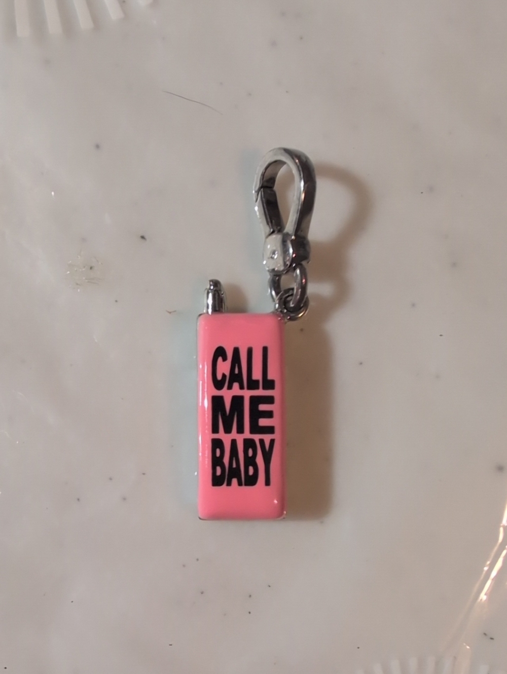 Juicy Couture Pink "Call Me Baby" Phone Charm